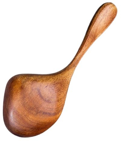 Tofficu Cuchara Sopera de Madera Vertedor, Mango Ergonómico, 1 Unidad, Utensilio de Cocina para Verter Salsa y Servir Sopa en Hogar y Restaurante