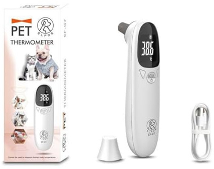 Generisch 2026 Professionelles Digitales Haustier Fieberthermometer Für Katzen Hunde Mit Schneller Temperaturmessung (White, 15.5x5.5x4.5CM)