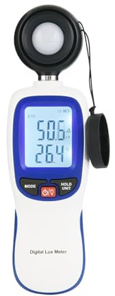 Esposimetro, WT81 Luxmetro portatile digitale Misuratore di luce Illuminometro Tester con design intuitivo