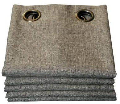 Moondream Verdunkelungsvorhang, 100% Licht- und Sonnenschutz, Oeko-Tex, Colorado Grau - Taupe, 135 x 260 (BxH) cm, Ösen (1 Vorhang)