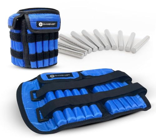 GYMENIST Ein Paar Knöchelgewichte können bis zu 2,3 kg eingestellt werden, jedes Set mit 2 x Gewichtsbandagen (insgesamt 4,5 kg)