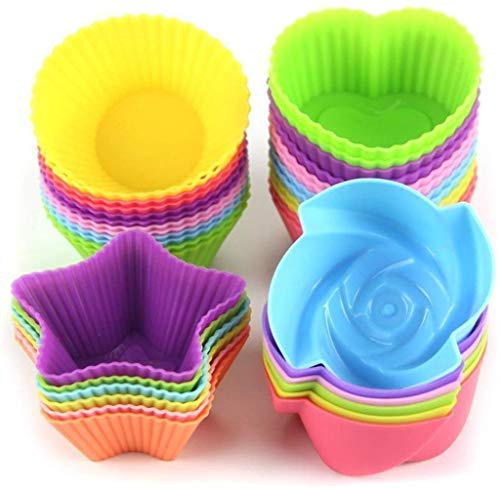 24 PCS Silicone Tasses De Cuisson Antiadhésive Cupcake Donuts Moules À Muffins Doublure Pâtisserie Fournitures De Cuisine
