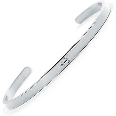 BERGERLIN Anker Armband – Armband mit Anker aus Edelstahl in Silber