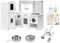 Mamabrum Baby Toys Play Corner Kitchen Wooden Kids Toys, Role Play Kitchen Accessories Included Pretend Play Toy Kitchen for Kids Little Chef Kitchen Playset, White