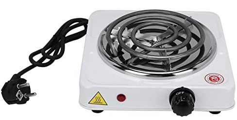 Mini estufa eléctrica, mini estufa eléctrica portátil para el hogar de 1000 W, placa calefactora para café, té, blanco(220-240 V)