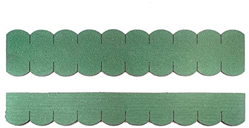 2 Sets Dachschindeln Rund (41 mm) grün 0,70 m² Manufaktur Martinshof Schindelstreifen, Biberschwanz, Dachdeckung hergestellt in der Werkstatt für behinderte Menschen