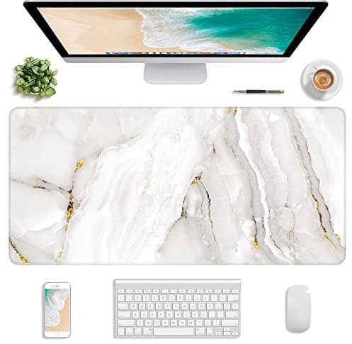 Atufsuat Erweitertes Gaming-Mauspad, XXL großes Mauspad 77 x 36 cm, Computer-Tastatur-Mauspad, Wasserdichte Schreibtischunterlage mit Genähten Kanten und Rutschfester Unterseite für Frauen im Büro