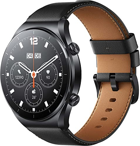 Xiaomi Watch S1 DE Smartwatch aus Edelstahl & Saphirglas (1,43 AMOLED HD; 117 Trainingsmodi; Überwachung von SpO2, NFC; GPS, 5ATM, bis zu 12 Tage Akku S1 GL Schwarz
