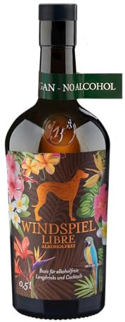 Windspiel Manufaktur GmbH Libre Alkoholfrei 0,5 Liter – veganes & Gluten- und Alkoholfreies Destillat