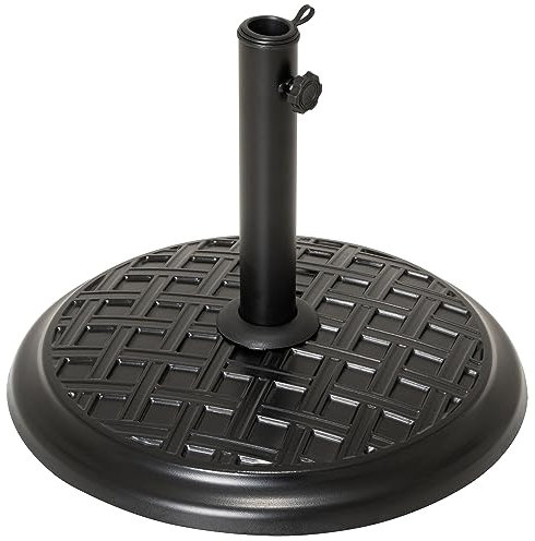 Nexos Trading Schirmständer Beton rund schwarz 15 kg Ø 45 cm Sonnenschirmständer für Schirme bis 2m Sonnenschirmhalter robust