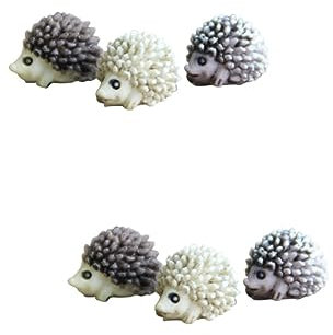 Supvox 20stücke Mini Gartendekoration Teiliges Niedliche Miniatur Igel Aus Resin Für Miniaturgärten Terrarien Und Bastelprojekte Farbe Zufällig Schwarz Oder Weiß