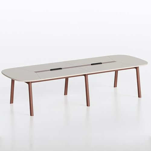 ZLALISA Conference Table, Large Office Meeting Desk, 133 L X 47.24 W Inches for 10-12 People, with Strong Metal Frame Training Seminar Table