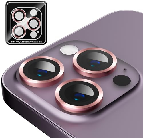 MINUUISCT Compatibile per iPhone 11 Pro/iPhone 11 Pro Max Proteggi Obiettivo della Fotocamera, Cover Proteggi Schermo per Fotocamera in Vetro Temperato Ultra HD Infrangibile,Rosa