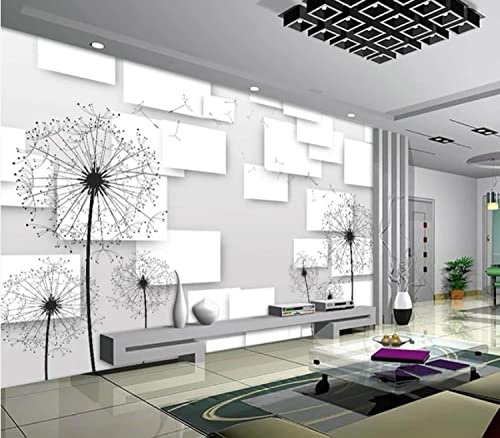 XLMING Simple Gris Noir Et Blanc Papiers Peints 3D Maison Salle à Manger Canapé Chambre Salon TV Mur-200cm×140cm