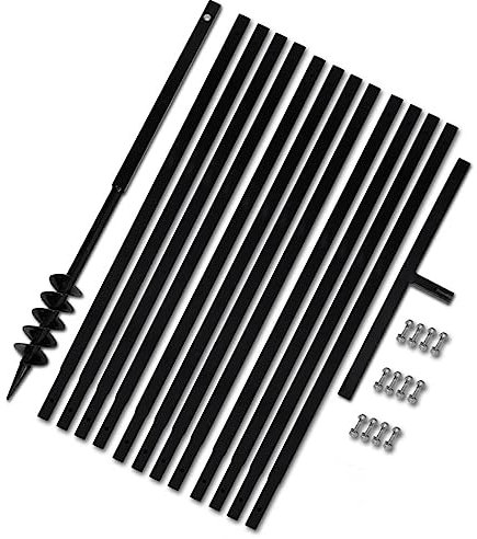 AJJHUUKI Hardware, Werkzeuge, Bohrer, Erdbohrer mit Griff, 80 mm, mit Verlängerungsrohr, 13 m, Stahl