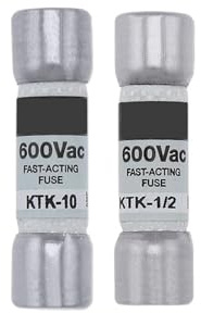 JBKJGWYA Petit fusible KTK 600V 1/10-30A fusible Tubulaire 10mmx38mm(KTK-15)
