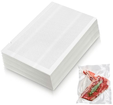 MOXYOY Vacuum Sealer Bags, 100 Bags Thickened Small Vacuum Freezer Storage Bag for Food, BPA Free Food Saver, Clear Embossed Bag for Storage, Meal Prep or Sous Vide（20X30cm）