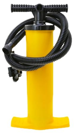 Doppelhub Handpumpe - Hochdruck Luftpumpe für Schlauchboot | 4L Manuelle Pumpe mit Mehrfachdüsen, Tragbare Luft Pumpe für Luftmatratze, Pool, Ball, Aufblasbare Boote