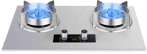 Gaziniere Gaz Portative 5.2 KW - Cuisinière À Gaz En Acier Inoxydable À 2 Brûleurs, Cuisinière À Gaz De Synchronisation De 180 Minutes, Poêle À Feu Féroce Au Gaz Liquéfié Au Gaz Naturel(LPG)