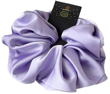 YKAFADE Scrunchies - 4 elastici per capelli in seta da donna, in morbido raso, per coda di cavallo, per donne e ragazze, colore: lilla