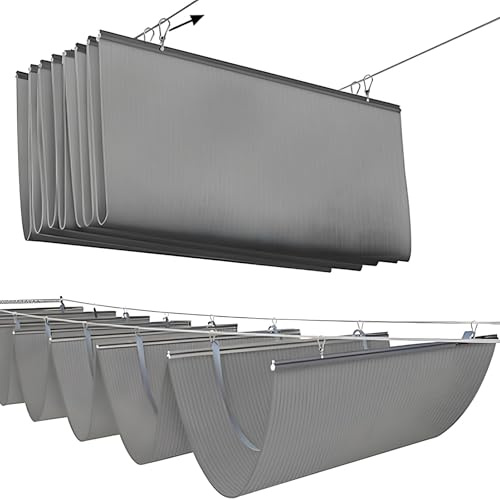 Retractable Wave Sun Shade Sail for Patio, Deck & Yard - U-Shaped Awning Replacement Cover with Mounting Kit, Easy Installation, 2.5m x 3m, Perfect for Gazebo, Porch & Outdoor Spaces