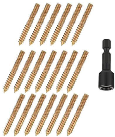 perfeclan 20 Pernos de Suspensión Fáciles de Instalar, Tornillos de Espiga de Madera de Una Sola Punta