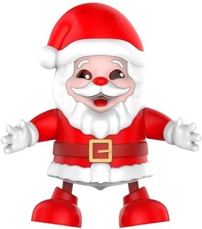 doyandader Musikspielzeug, singende und tanzende Weihnachtsfigur, 20 cm, Festliche Puppe, beleuchtet, für Familienfeiern, Weihnachten, Kinder, Mädchen