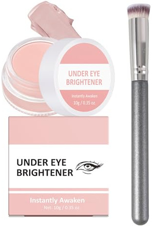 EONFAVE Under Eye Brightener, concealer ögonringar med pincel, Under Eye Color Corrector täckpenna, långvarig