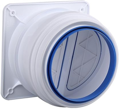 Getdoublerich Clapet anti-retour pour hotte de cuisine 150-200 mm ABS sortie d'air partie ventilation avec fermeture automatique pour contrôle, blanc