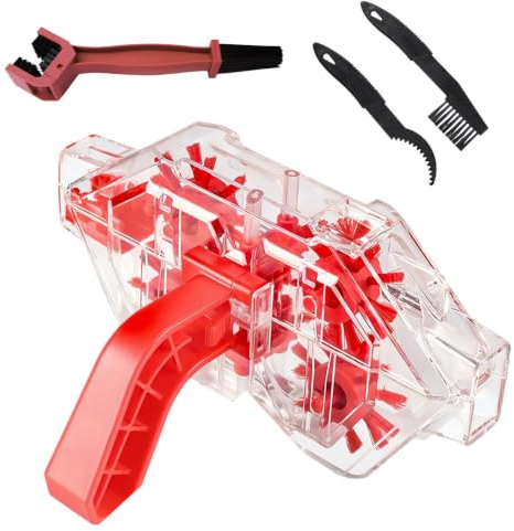 SHENGYIG Limpieza de Cadenas de Bicicleta, Transparente y Visible | Limpiador de Cadenas de Bicicleta con Mango, Kit de Limpieza para Bicicletas de Montaña y Bicicletas de Carretera