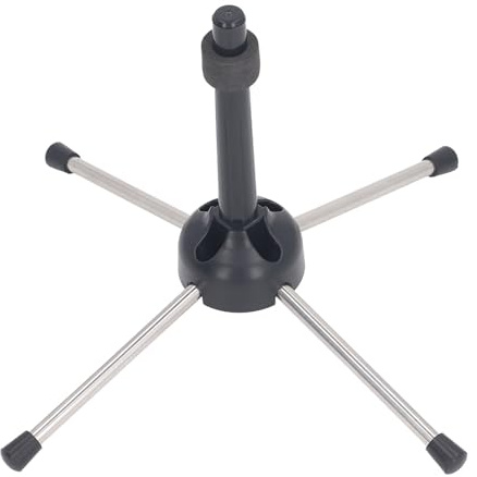 Picysa Supporto per Clarinetto Pieghevole Compatto Leggero Supporto Regolabile per Strumenti a Fiato Come Clarinetto Oboe e Flauto Nero Argento