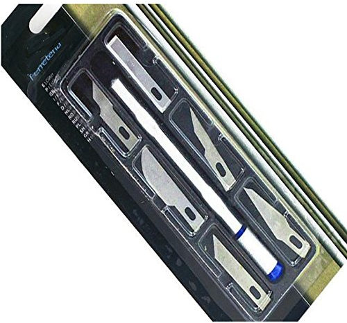 CUTTER BISTURI 6 LAME DI PRECISIONE PER GRAFICA TAGLIERINO