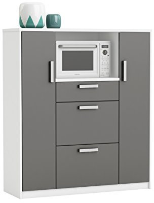 habeig Küchenschrank, küchenmöbel, Singleküche, Küchenregal, Küchenzeile, Schrank, 68kg! schwer, Küche, 40Tx116Bx133H cm, #8540