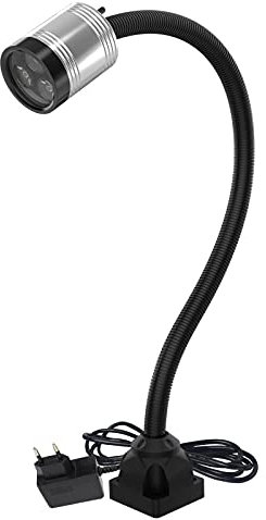 Luce da lavoro a collo di cigno flessibile LED impermeabile IP66 230 V 900 lumen Base a 4 fori con vite per tornio per macchina utensile industriale e banco da lavoro