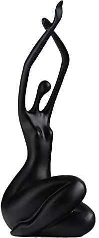 Uziqueif Scultura Moderna Decorazione Figura Donna, Resina Yoga Decor, Decorazioni per Statue di Donna grassa per Piano di Lavoro da Tavolo, Regali di Ispirazione per Le Donne