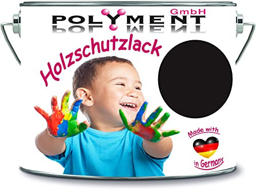 5 Liter Holzschutzlack Holzlack Holzlasur wetterbeständiger Langzeitschutz Wetterschutzfarbe Holzschutzfarbe (RAL 9005 Tiefschwarz)