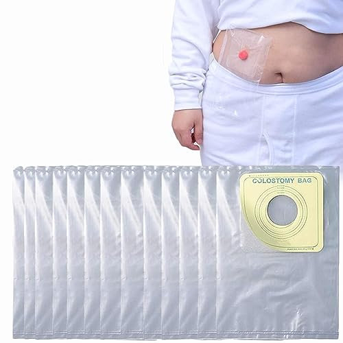 CHOYTONG Einweg-Stomabeutel - Wasserdichter Klarsichtschutz-Duschschutz für Kolostomie-Ileostomie-Stoma, 100 Stück