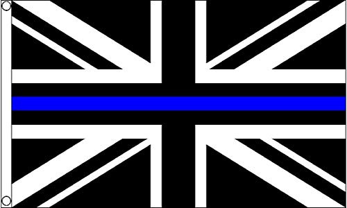 BANDIERA REGNO UNITO THIN BLUE LINE 90x60cm - BANDIERA LINEA BLU BRITANNICA 60 x 90 cm - AZ FLAG