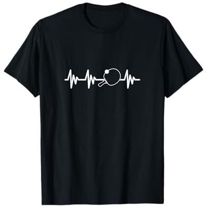 Tischtennis Herzschlag Ping-Pong Tischtennisspieler T-Shirt