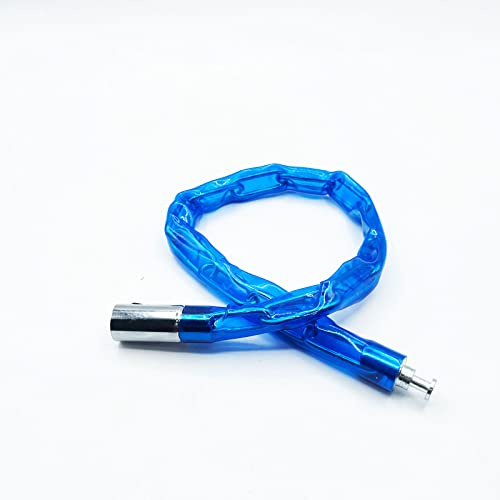 EUROXANTY Candado con llaves par Bicicleta | Candado Bicicleta | Seguridad para tu Bicicleta | Candado de Cable Ajustable | Cadena antirrobo | Candado Bicicleta Antirrobo | Azul