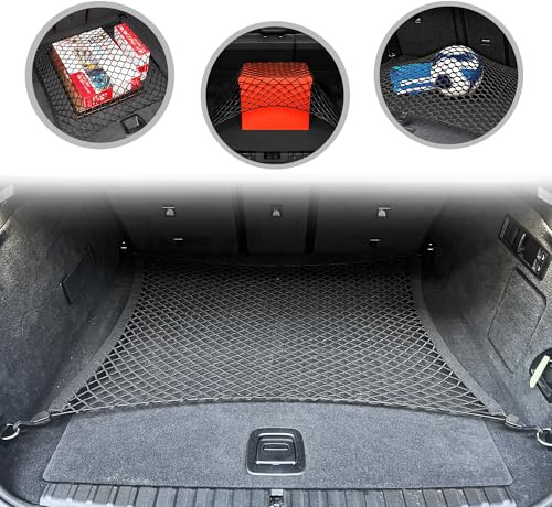 Floor Style Automotive Elastic Trunk Mesh Cargo Net for BMW iX xDrive50 2022-2025 - Premium Trunk Organizer and Storage - Luggage Net for SUV - Best Car Organizer for BMW iX (I20)
