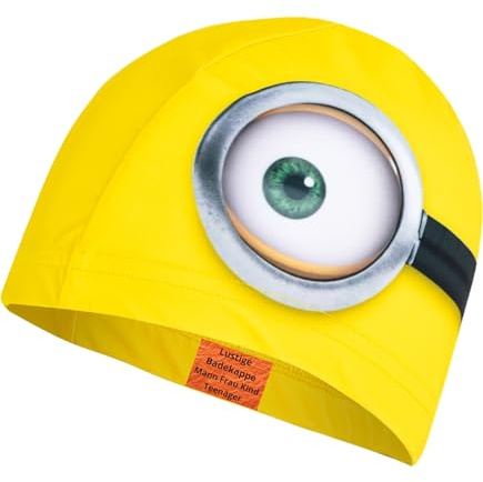 IMSPIRA Schwimmkappe Kinder Badekappe Witzig Cartoon Motiv Individuelles Design Schwimmkappe Lustig Badekappe Mit Spruechen Training Pool Schwimmen