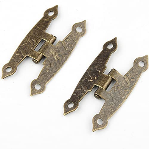 20 pezzi/set di cerniera retrò per decorazione di cassetti per ante incernierate, ferramenta per mobili in scatola di legno
