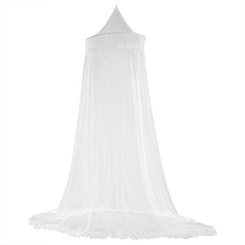 Moskitonetz für Betthimmel, hängende Baldachin-Bettvorhänge, Elegante Spitze, Prinzessin, Kinder für Mädchen (weiß)