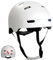 Crazy Safety Vertigo Matt Weiß Fahrradhelm Vorder- und Rücklicht USB| Skater-Helm für Roller, Skateboard, Inline-Skates und BMX-Fahrräder, City-Fahrradhelm für Männer und Frauen | L 57-61cm