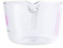 Messbecher aus Bolosilikatglas in Milliliter und Gramm, Kälte- und Hitzebeständig (mikrowellengeeignet), mit rutschfestem und ergonomischem Griff (1 Liter) Transparent