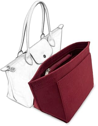 D.DUO Organisateur De Sac à Manches Longues, Accessoire De Portefeuille, Pour L champ Organisateur De Sac à Main (Rouge Vin, L(long poignée))