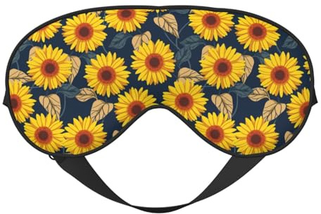 Schlafmaske, Augenmasken für Schlaf, Schlafmasken für Frauen und Männer, Verdunkelungs-Augenabdeckungen für Reisen/Schlafen, Fujiman Sonnenblumen Augenmaske