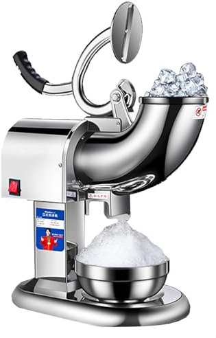 Trituradora De Hielo Eléctrica,Máquina Para Hacer Conos De Nieve De 350 W, 220 Libras/100 Kg/H, Espesor Ajustable,Máquina De Afeitar De Hielo Grande Comercial Industrial Para Conos De Nieve Para