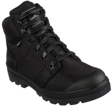 Skechers Women's Work Rotund Darragh Work Lace-Up Boot Safety Toe, Black, 7.5